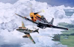 "Two For Drew" - Brian Bateman - P-51 Ace Urban "Ben" Drew World War II Art